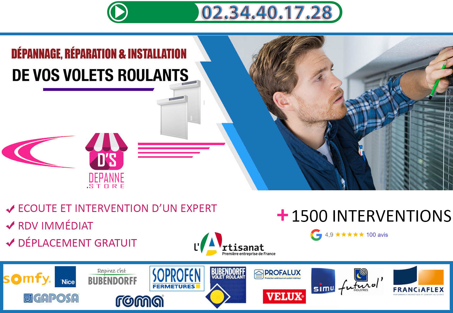 Deblocage volet roulant Ecluzelles 28500